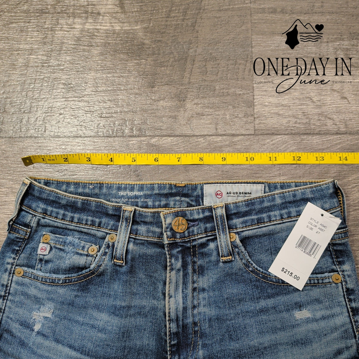 AG Adriano Goldschmied The Sophia High Rise Skinny Jeans Blue NWT Size 4 (47)