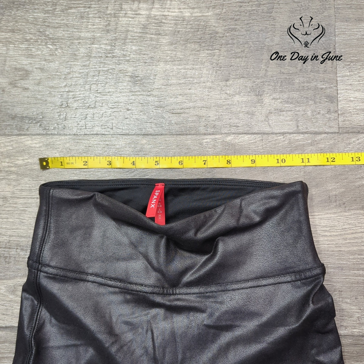 Spanx Faux Leather Mid Rise Ankle Leggings Black Size S