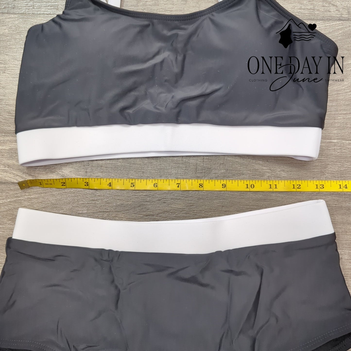 Adisputent High Waist Crop Bikini Swimsuit Size M
