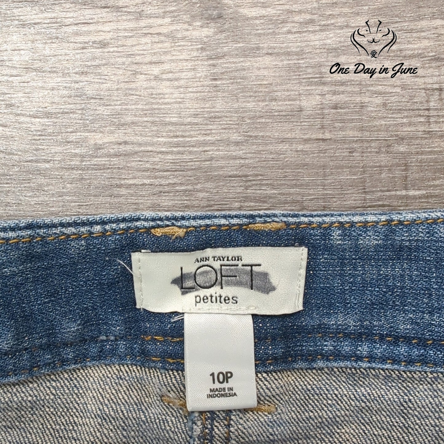 Loft Petite Denim Mini Skirt Size 10P