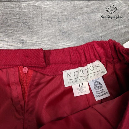Norton McNaughton Prague Wool Mini Skirt Size 12