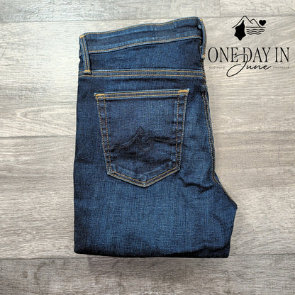 AG Adriano Goldschmied The Harper Essential Straight Jeans Dark NWT $172 Size 6