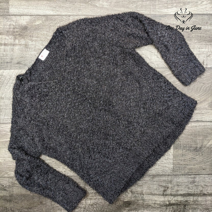 Poof Apparel Fuzzy Knit Sweater Size L