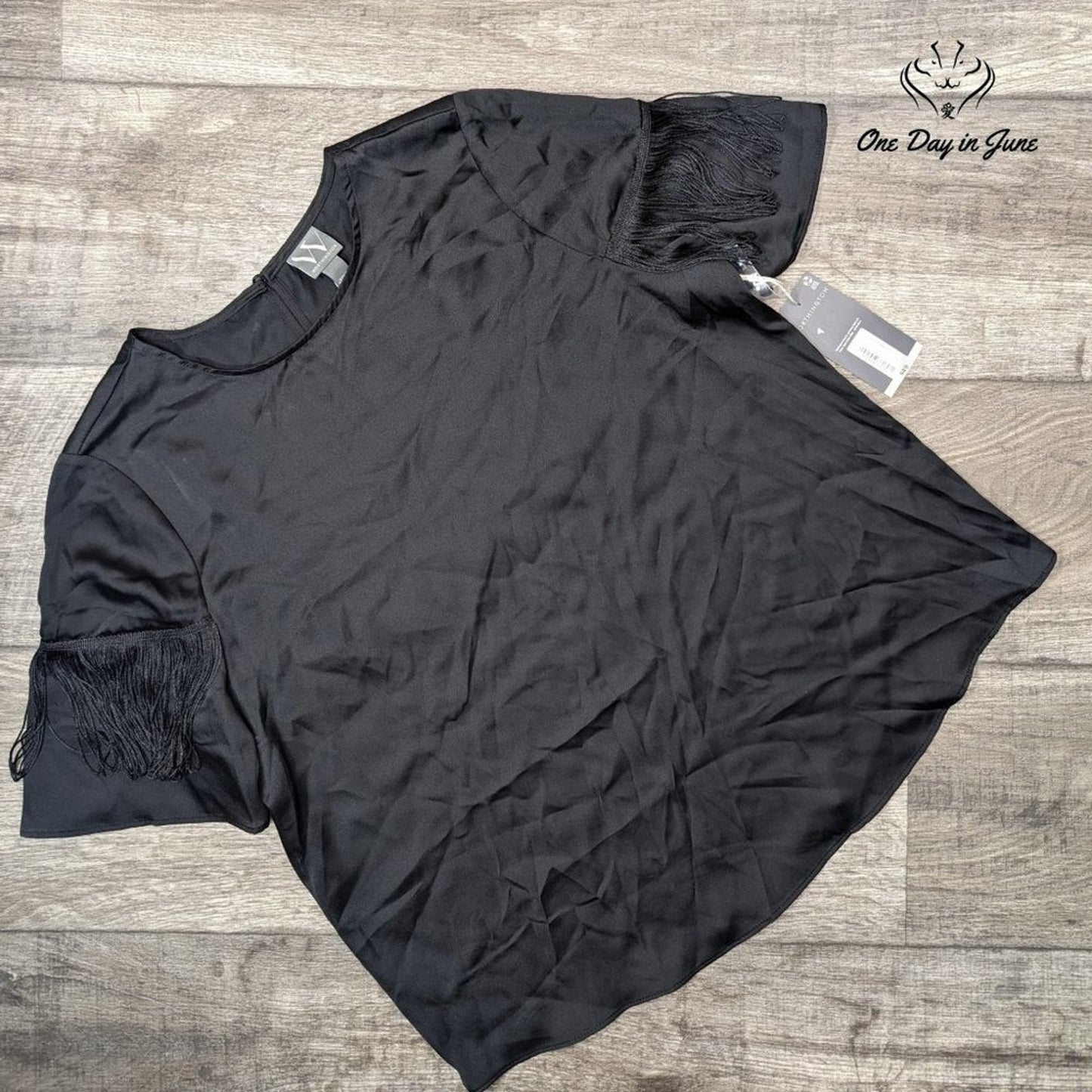 Worthington Round Neck Short Sleeve Frill Accent Top Size XS