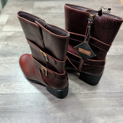 Harley Davidson LaLanne Triple Strap Boots Brown Leather NWT D84714 Size 11