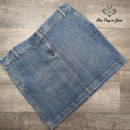 Loft Petite Denim Mini Skirt Size 10P