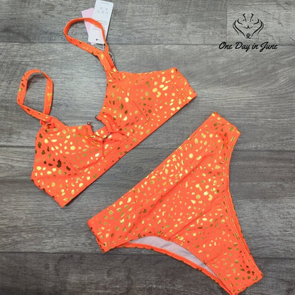 Ejsoyo Ring Front Bikini Swimsuit Size S