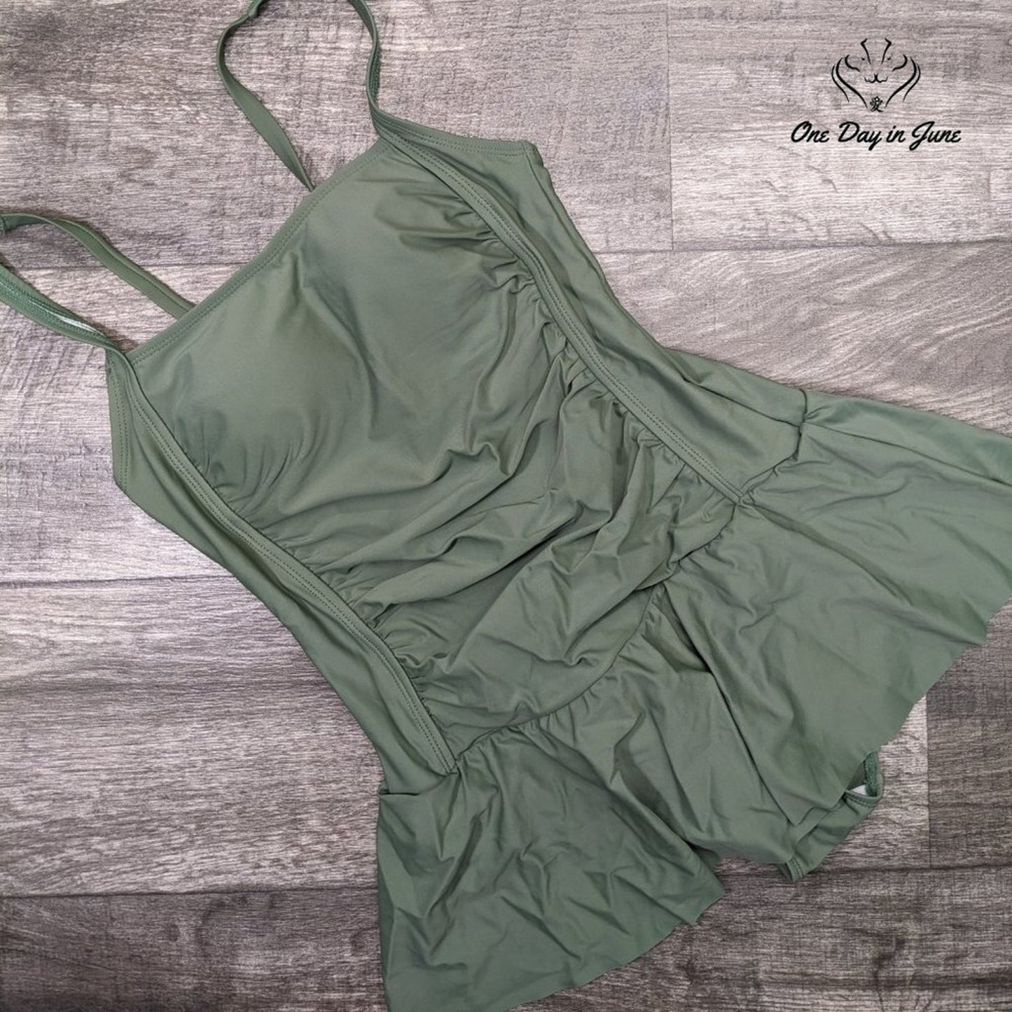 Aleumdr Vintage Swimdress Swimsuit Size S