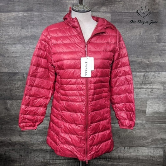 Sawadikaa Ultra Light Duck Feather Coat Size L