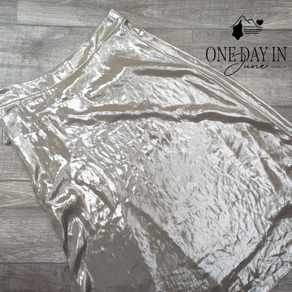 Zara Shimmer Gold Skirt Size L