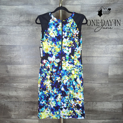 Worthington Cap Sleeve Floral Midi Dress Size 4