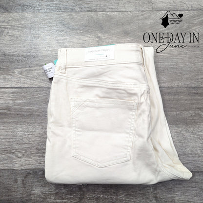m jeans by Maurices Ankle Slim Straight Jeans White Raw Hem NWT Size 16