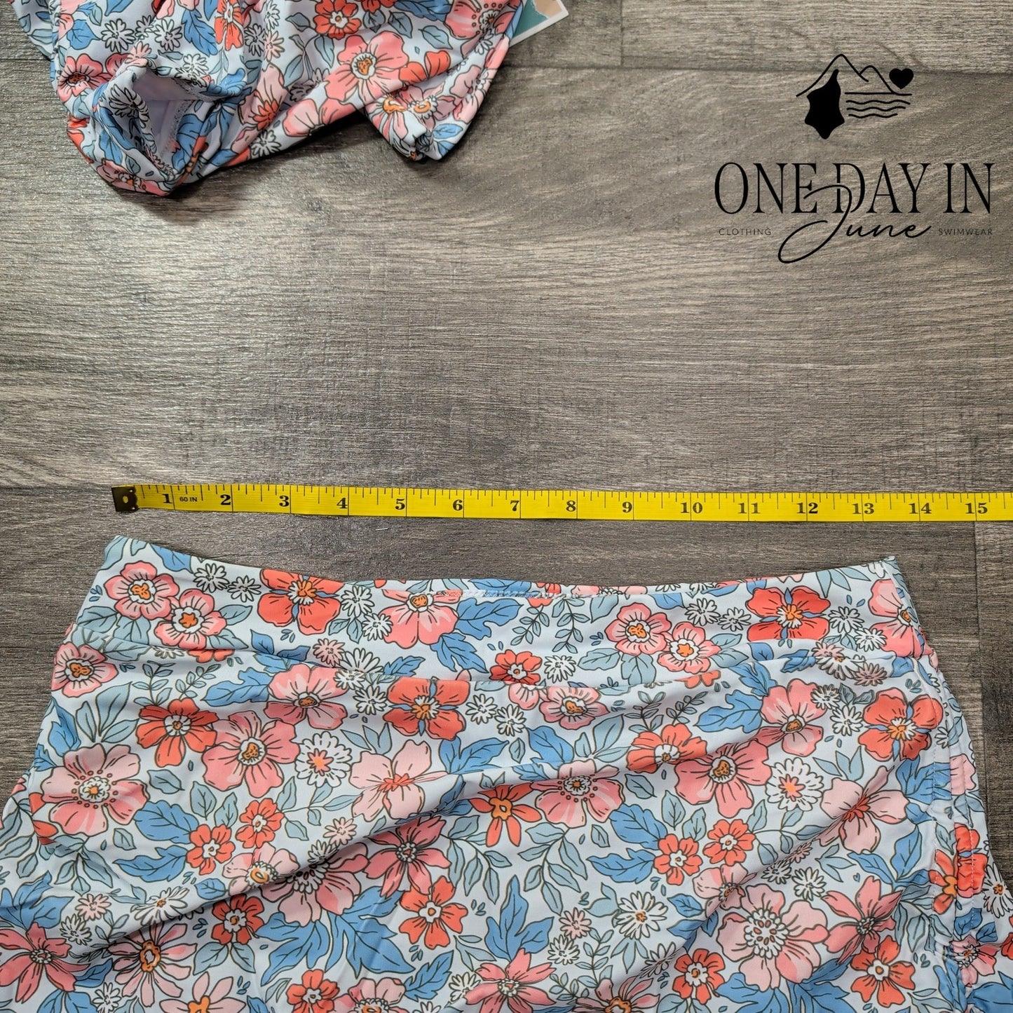 B2Prity Floral Skirted Tankini Swimsuit Size M