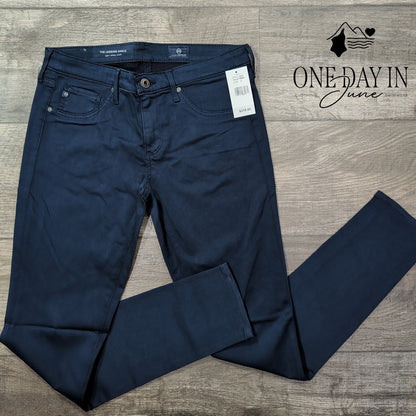 AG Adriano Goldschmied The Legging Ankle Super Skinny Jeans Navy NWT $215 Size 4