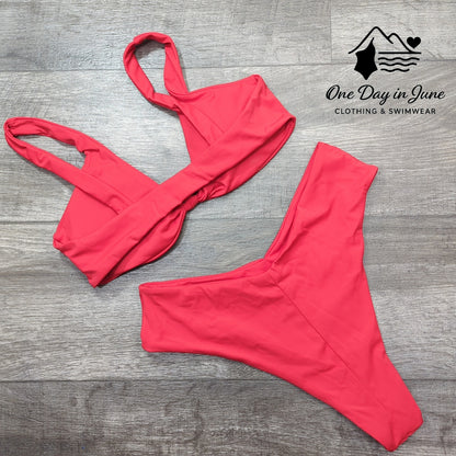 Charmleaks High Cut Cheeky Bikini Swimsuit Size M