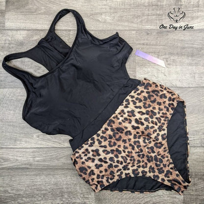 Mollybell Leopard Cut Out Racerback One Piece Size S