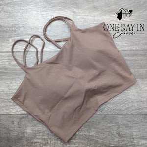 Yonique Twist Back Sports Bra Size L