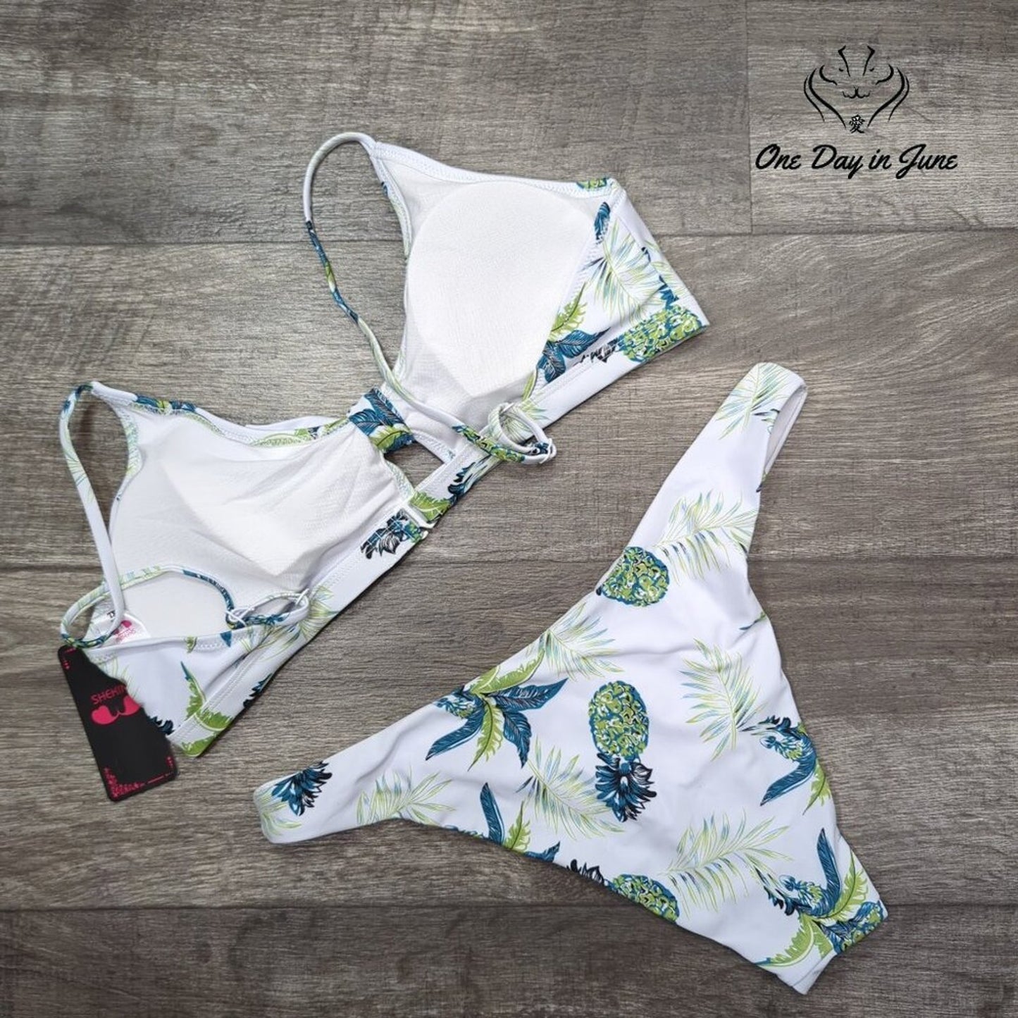 Shekini Floral Keyhole Bikini Swimsuit Size XL