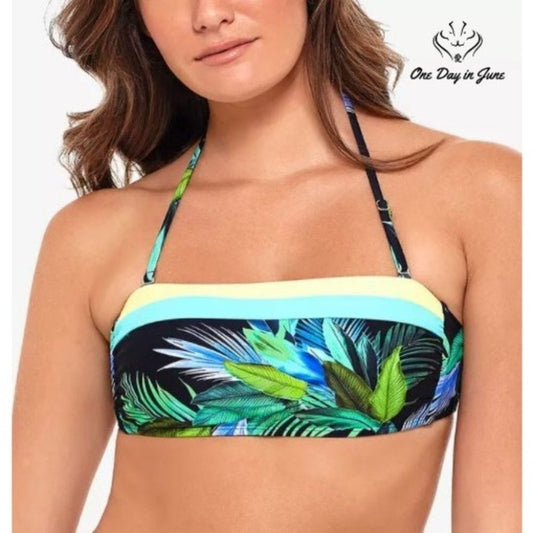 Salt & Cove Juniors' Tropic Glo Bandeau Bikini Top Size M