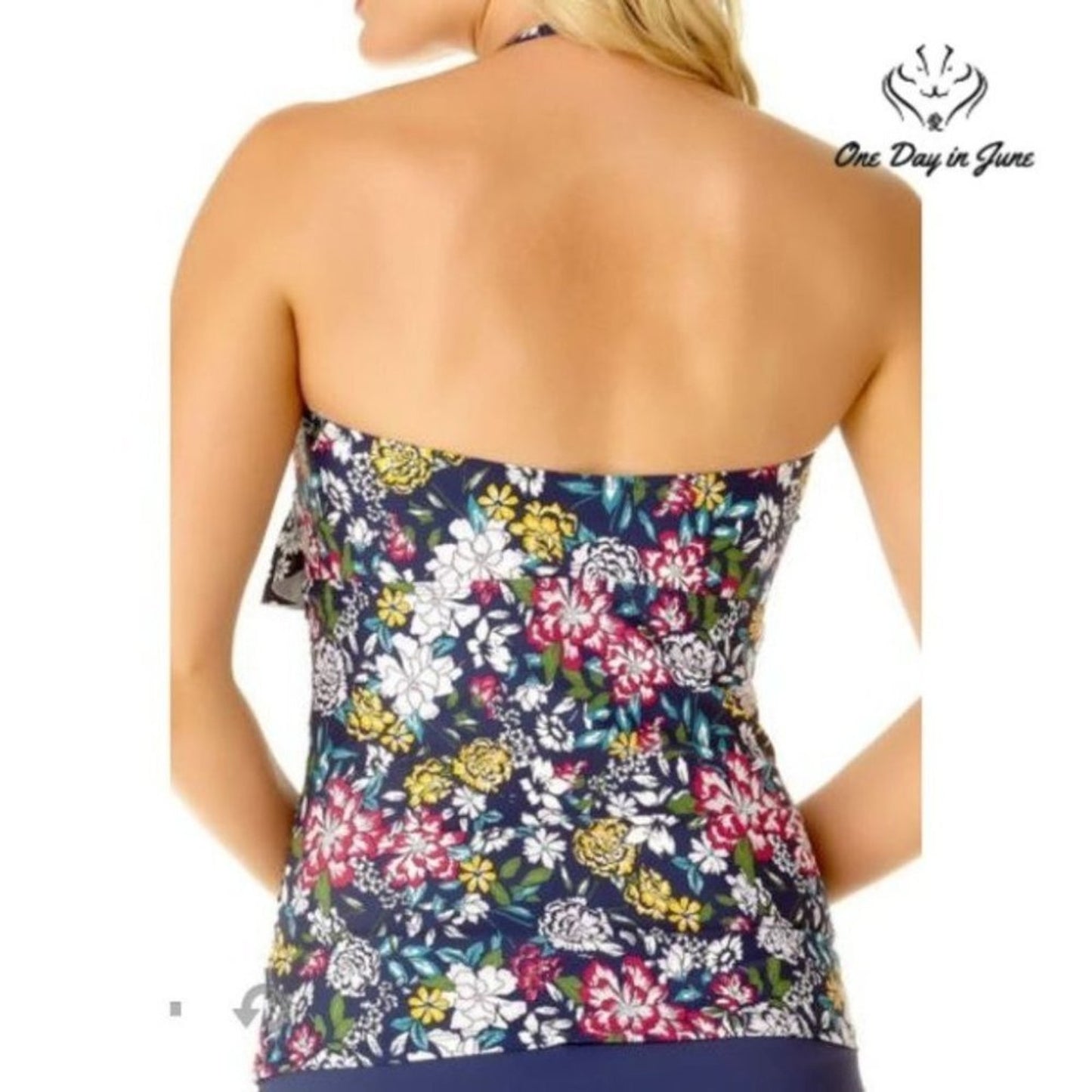 Liz Claiborne Floral Tankini Top Size S