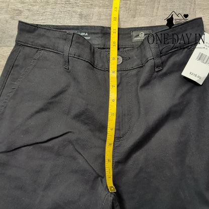 AG Adriano Goldschmied The Layla Cropped Flare Trouser Pants Black NWT 27 Size 4