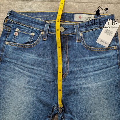 AG Adriano Goldschmied Farrah Skinny Ankle High Rise Jeans Blue NWT Size 4 (27)