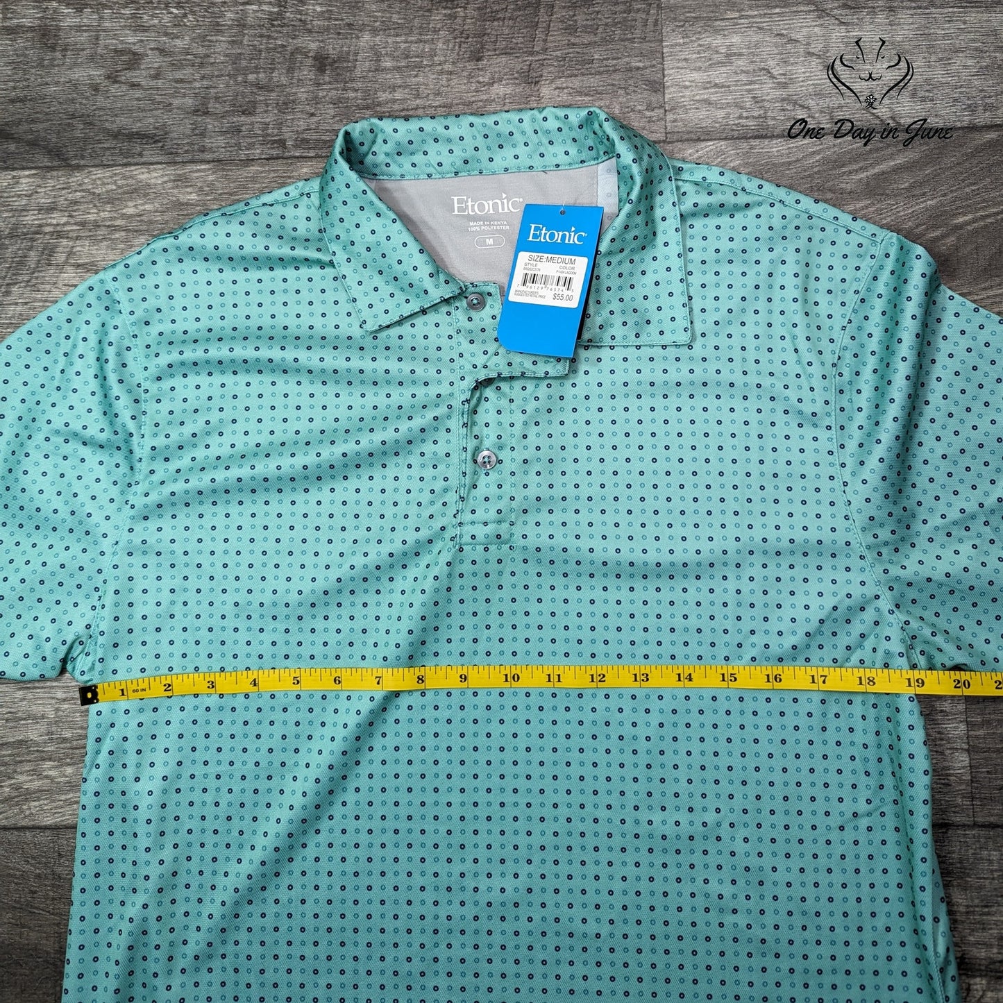 Etonic Moisture Wicking Polo Shirt Size M