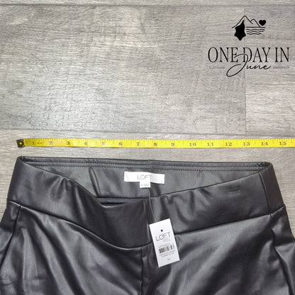 Loft Faux Leather Skinny Ankle Pants Size M