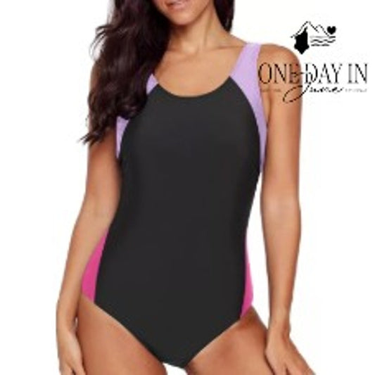 Aleumdr Criss Cross Back One Piece Swimsuit Size L
