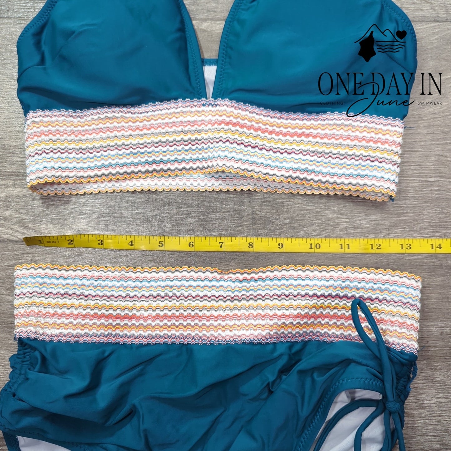 Blooming Jelly High Waist Bikini Swimsuit Size M
