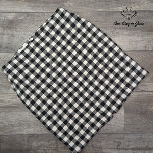 Talbots Wool Blend Buffalo Plaid A-Line Skirt Black White Size 12