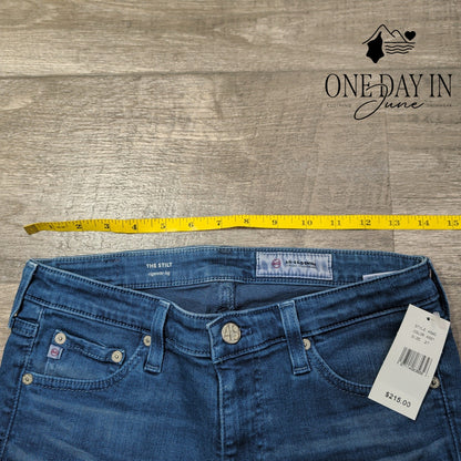 AG Adriano Goldschmied The Stilt Cigarette Leg Jeans Blue NWT Size 4 (27)