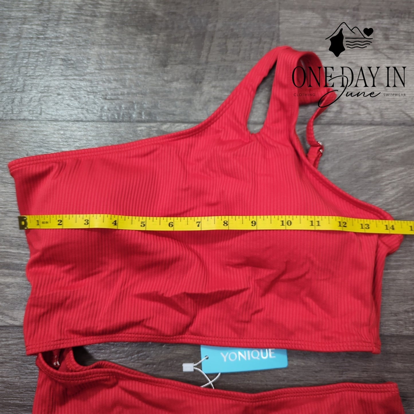 Yonique Cut Out One Shoulder One Piece Swimsuit Size M