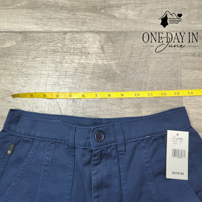 AG Adriano Goldschmied Wide Leg Crop Pants Navy Blue NWT $215 Size 27 (4)