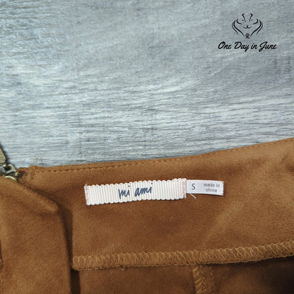 Mi Ami Faux Suede Mini Skirt Size S