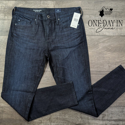 AG Adriano Goldschmied The Legging Ankle Super Skinny Jeans Dark Blue NWT Size 4