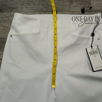 RLX Ralph Lauren Stretch Ankle Golf Pants White Side Zip NWT Size 2