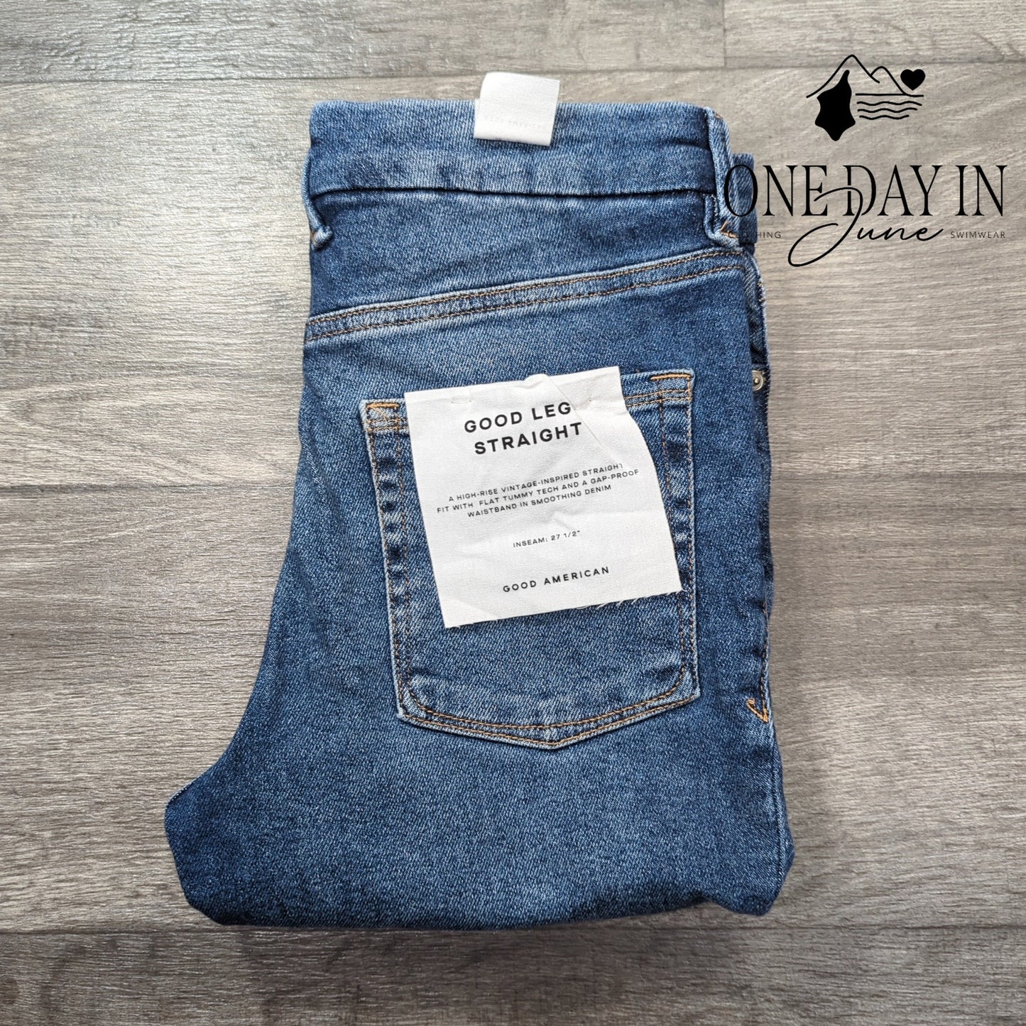 Good American Good Leg Straight Jeans Size 4