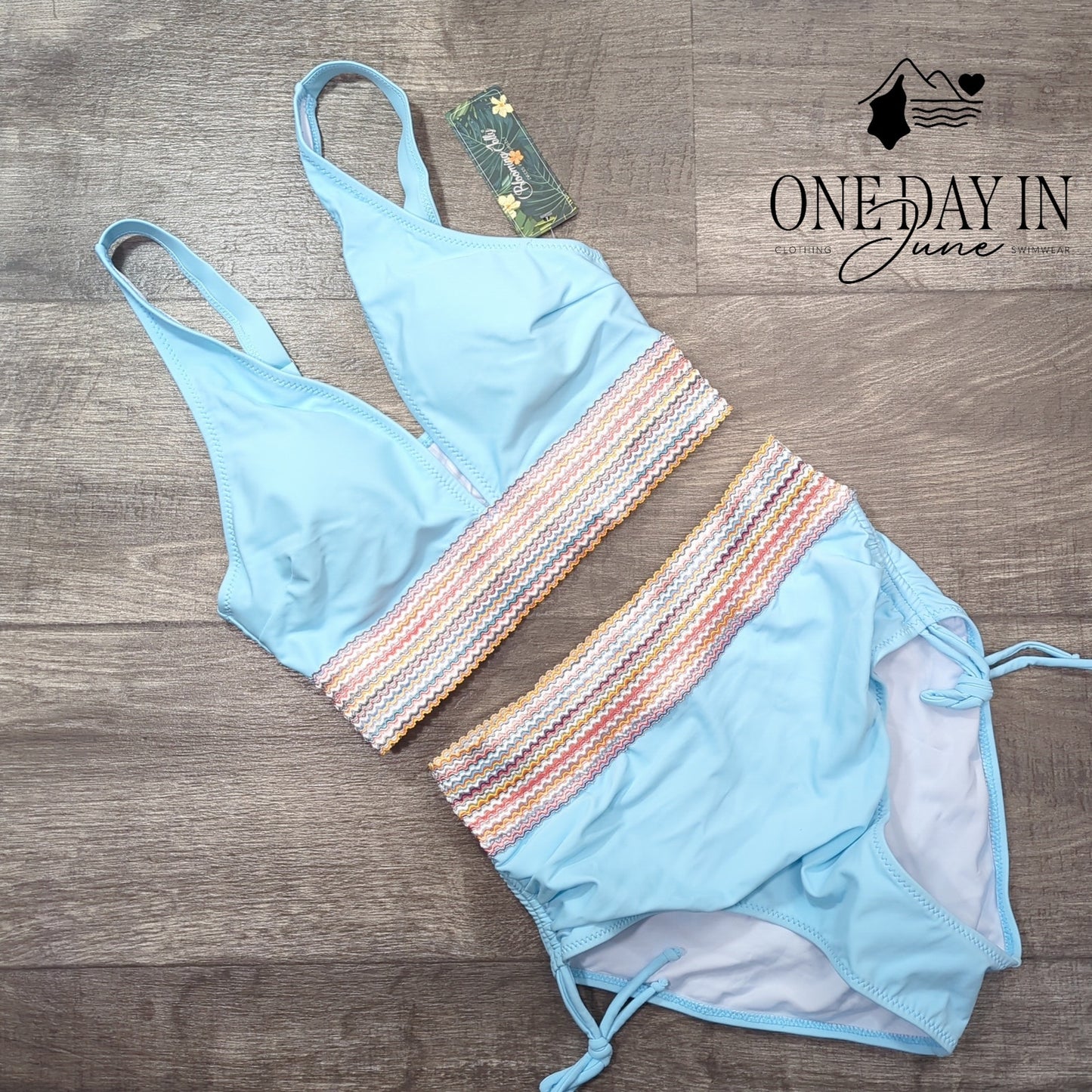 Blooming Jelly High Waist Bikini Swimsuit Size S