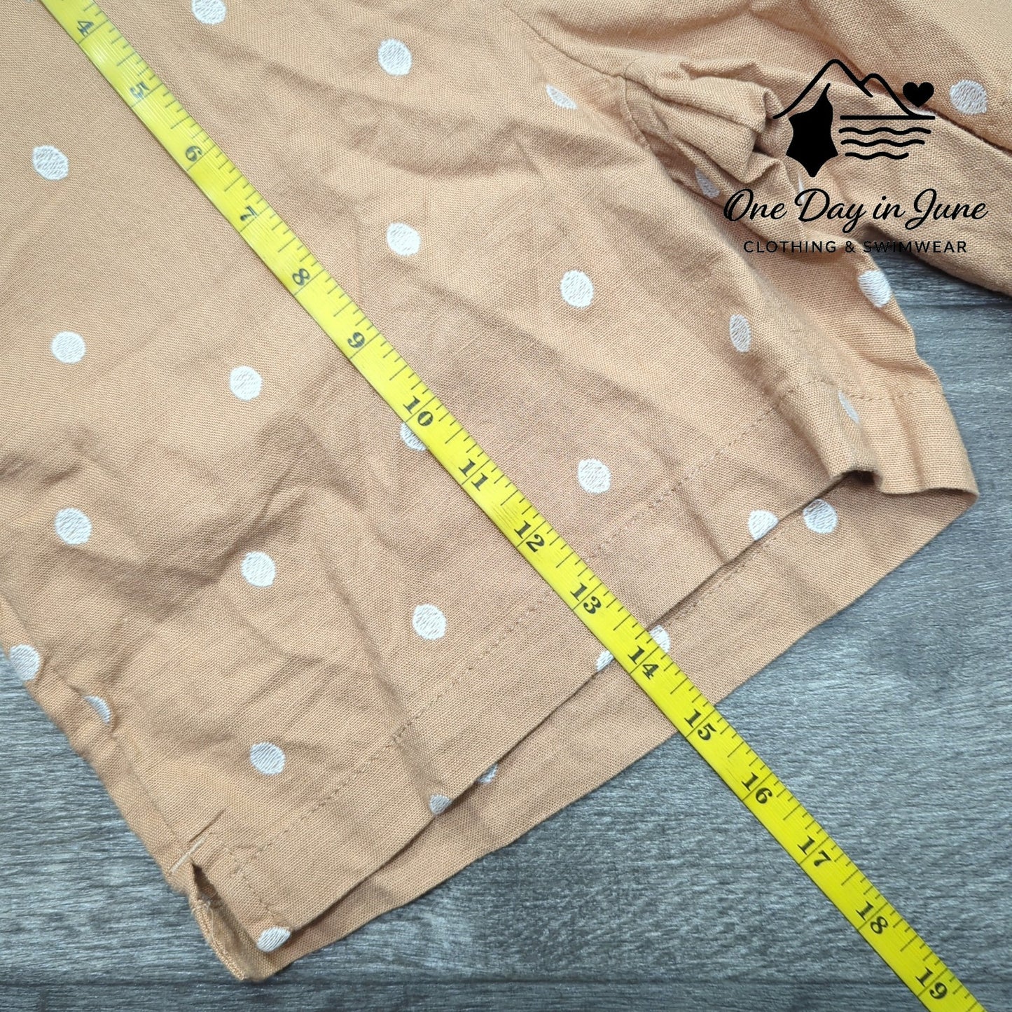 Loft 6" Linen Mid Rise Polka Dot Shorts Size 0