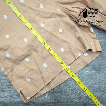 Loft 6" Linen Mid Rise Polka Dot Shorts Size 0