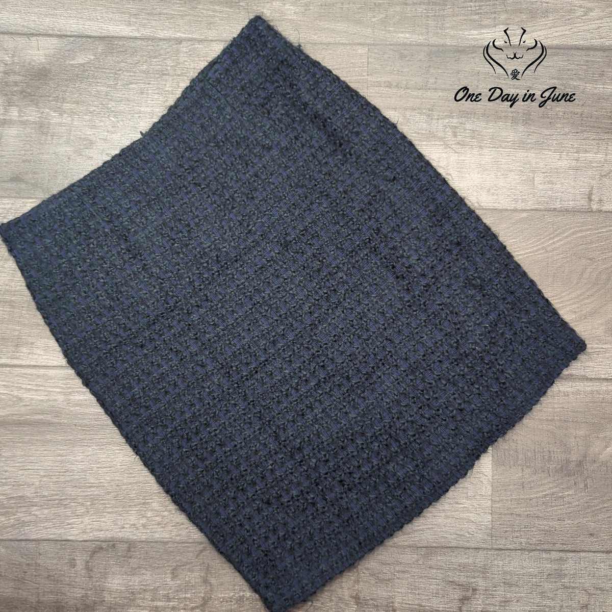 Amanda + Chelsea Boucle Tweed Pencil Knee Length Skirt Navy Blue Size M