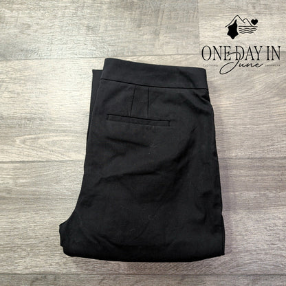 Talbots Chatham Ankle Slim Leg Pants Black Side Zip NWT Size 4