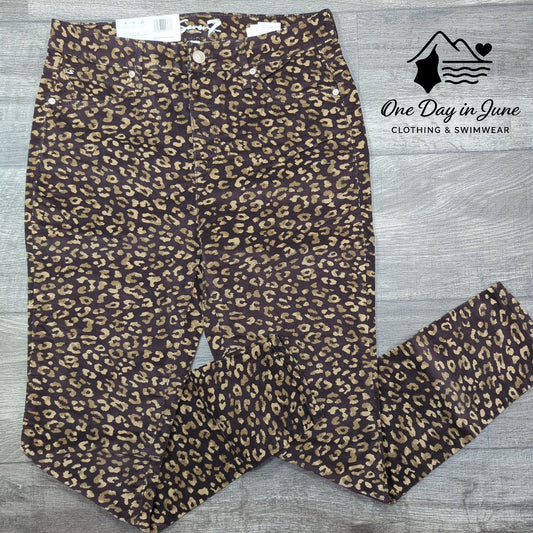 Seven7 Printed Corduroy High Rise Skinny Pants Size 8