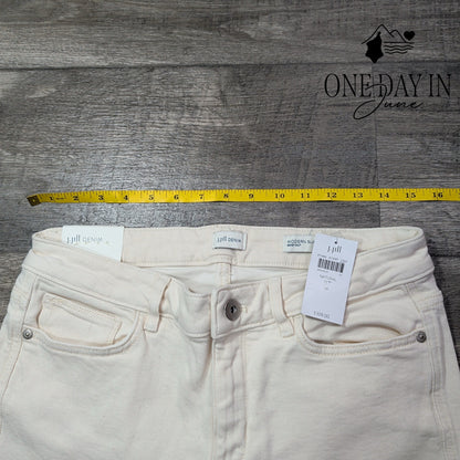 J. Jill Modern Slim Boot Cut Jeans Tall Natural Ivory Denim NWT Size 8 Tall