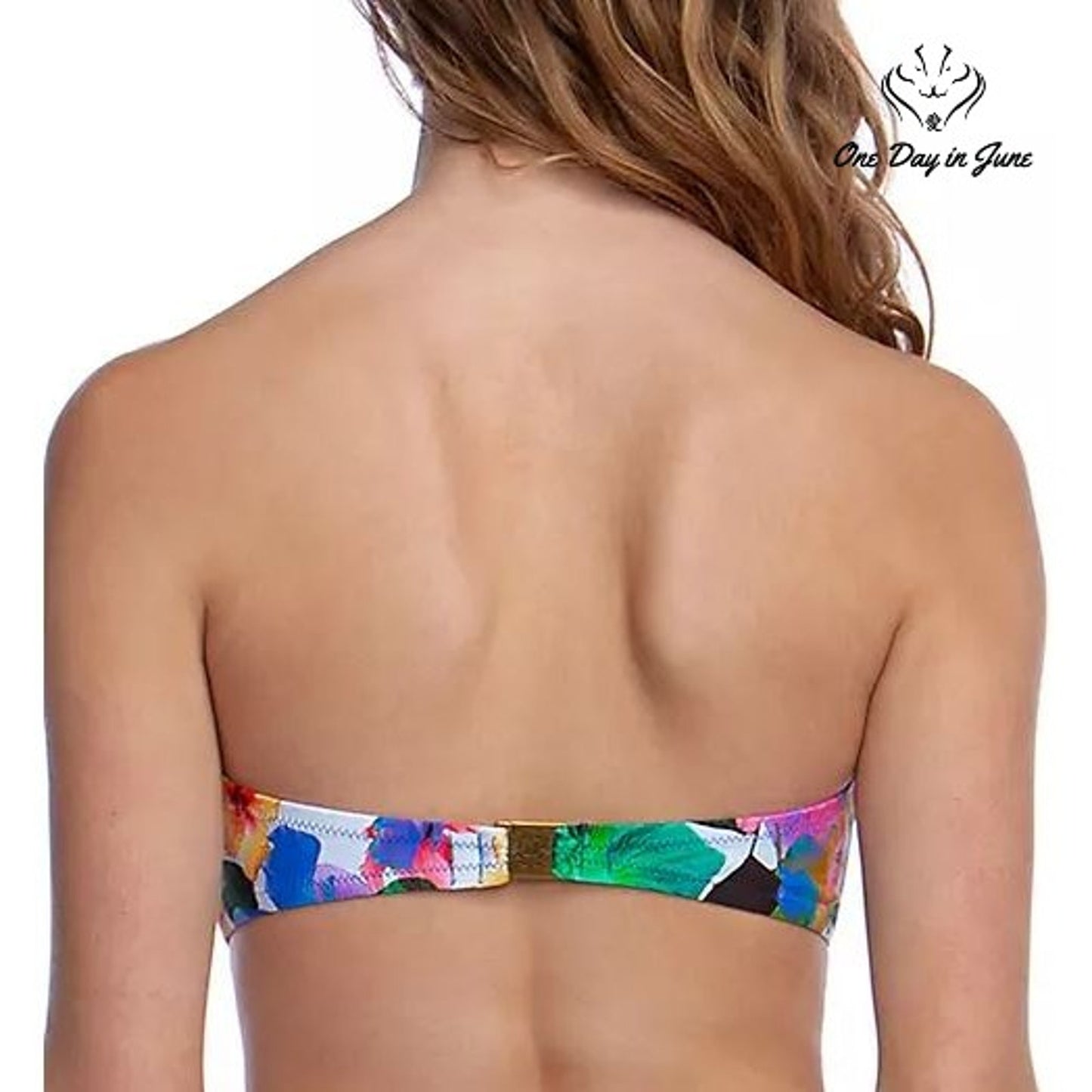 Nanette Lepore Technicolor Tropical Tease Bikini Top Swimsuit Size 12