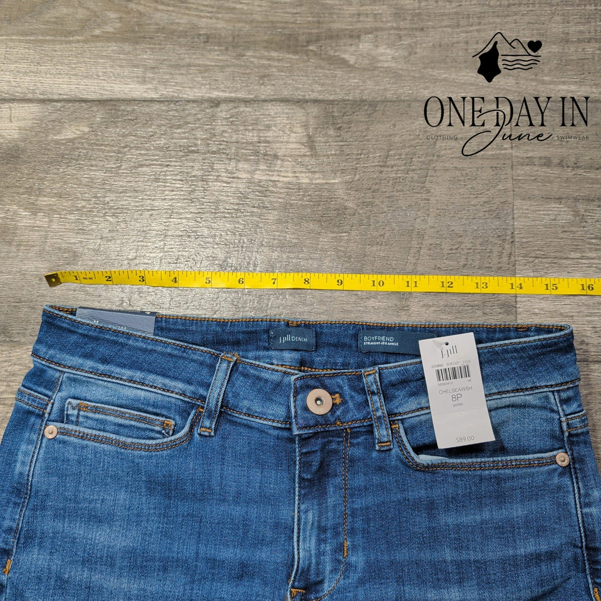 J. Jill Boyfriend Straight Leg Ankle Jeans Chelsea Wash NWT Size 8P
