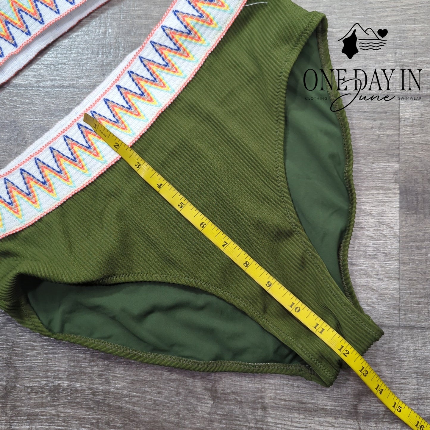 Blooming Jelly Ribbed High Waist Bikini Swimsuit Size L