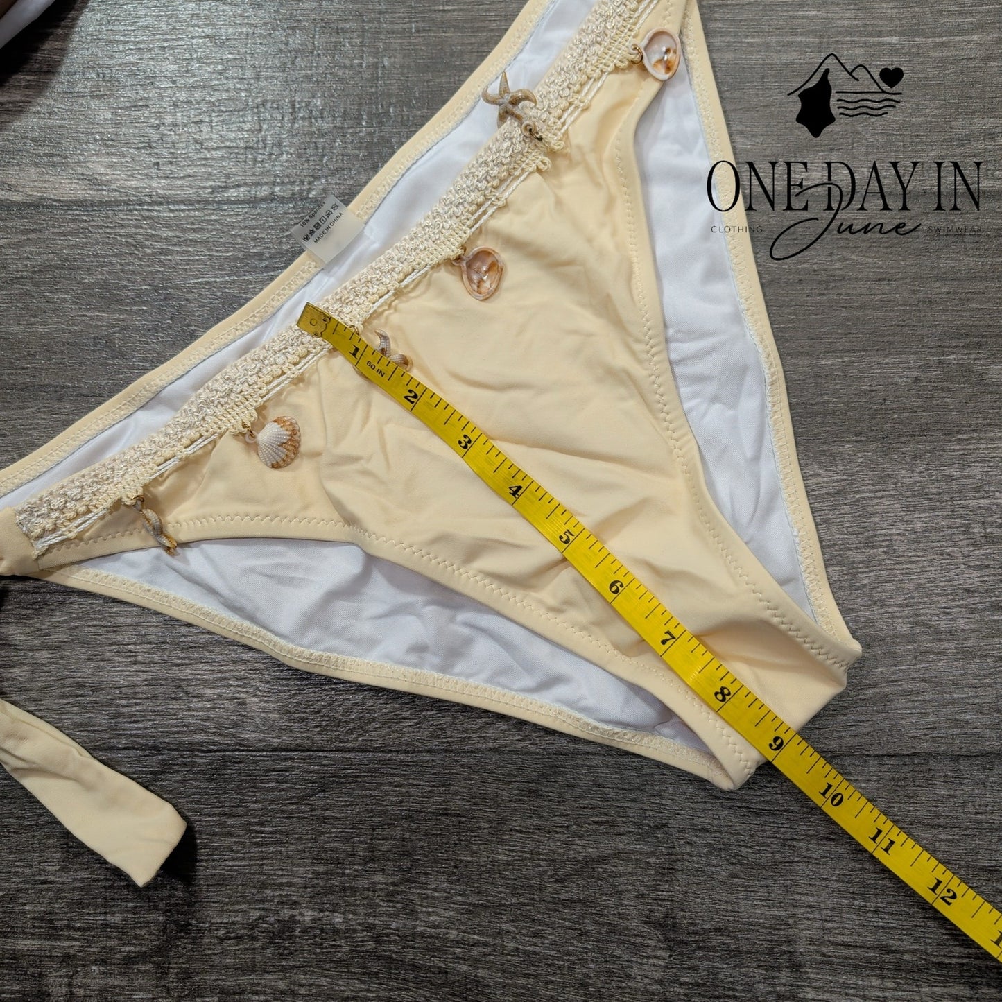 Aleumdr Tie Back Tie Side Bikini Swimwuit Size L
