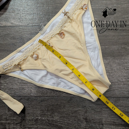 Aleumdr Tie Back Tie Side Bikini Swimwuit Size L